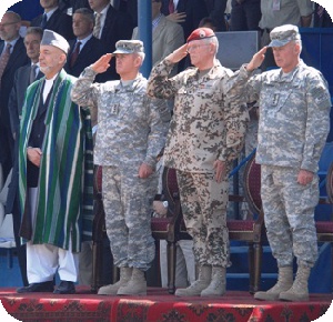 Hamid Karzai and Military Leaders