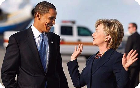 Barack Obama and Hillary Clinton